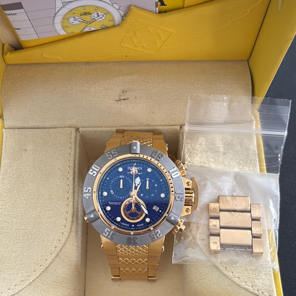 Invicta Gold and Blue Dive Watch